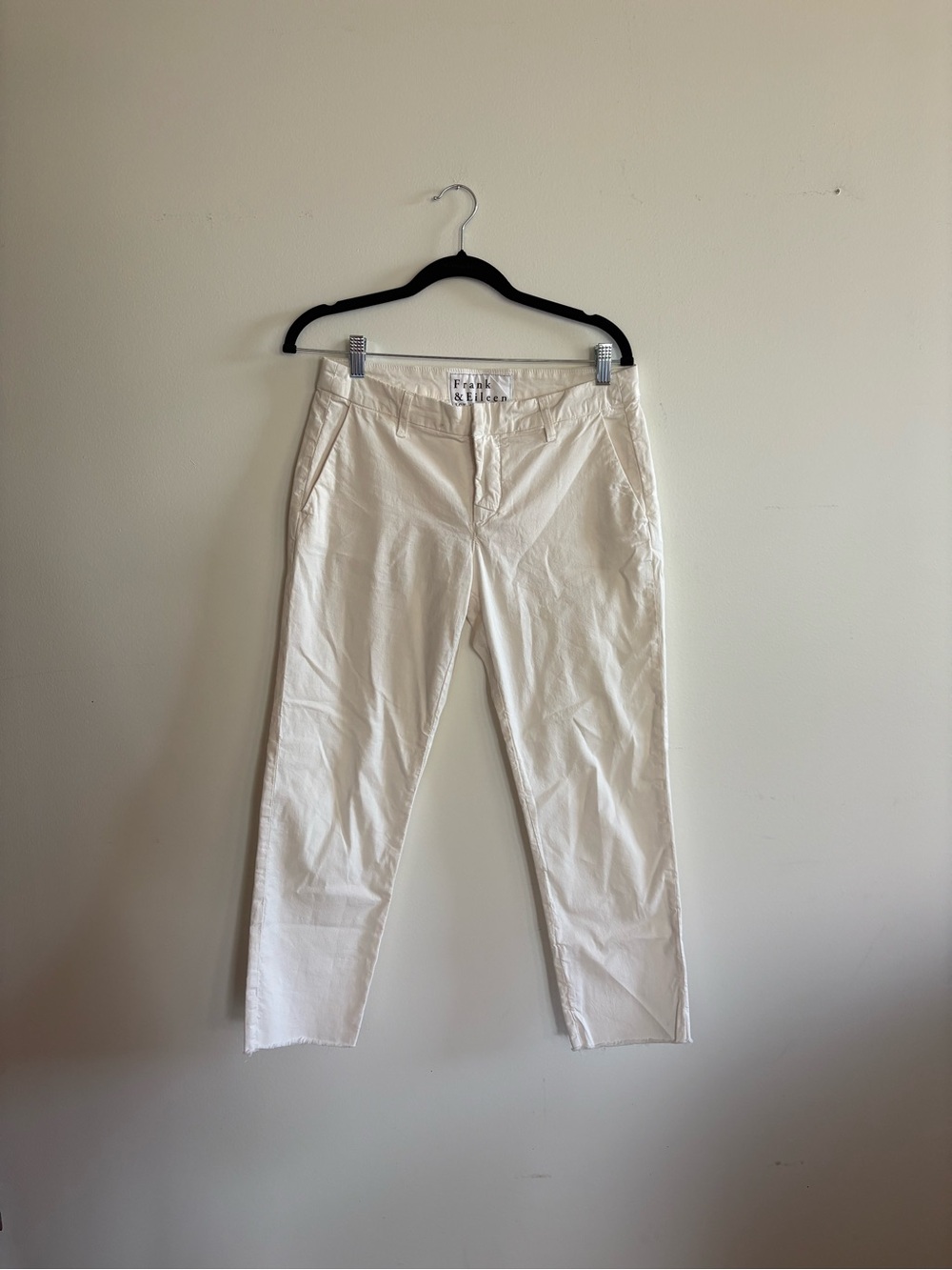 Frank & Eileen Women's Cream Chino Pants Wicklow